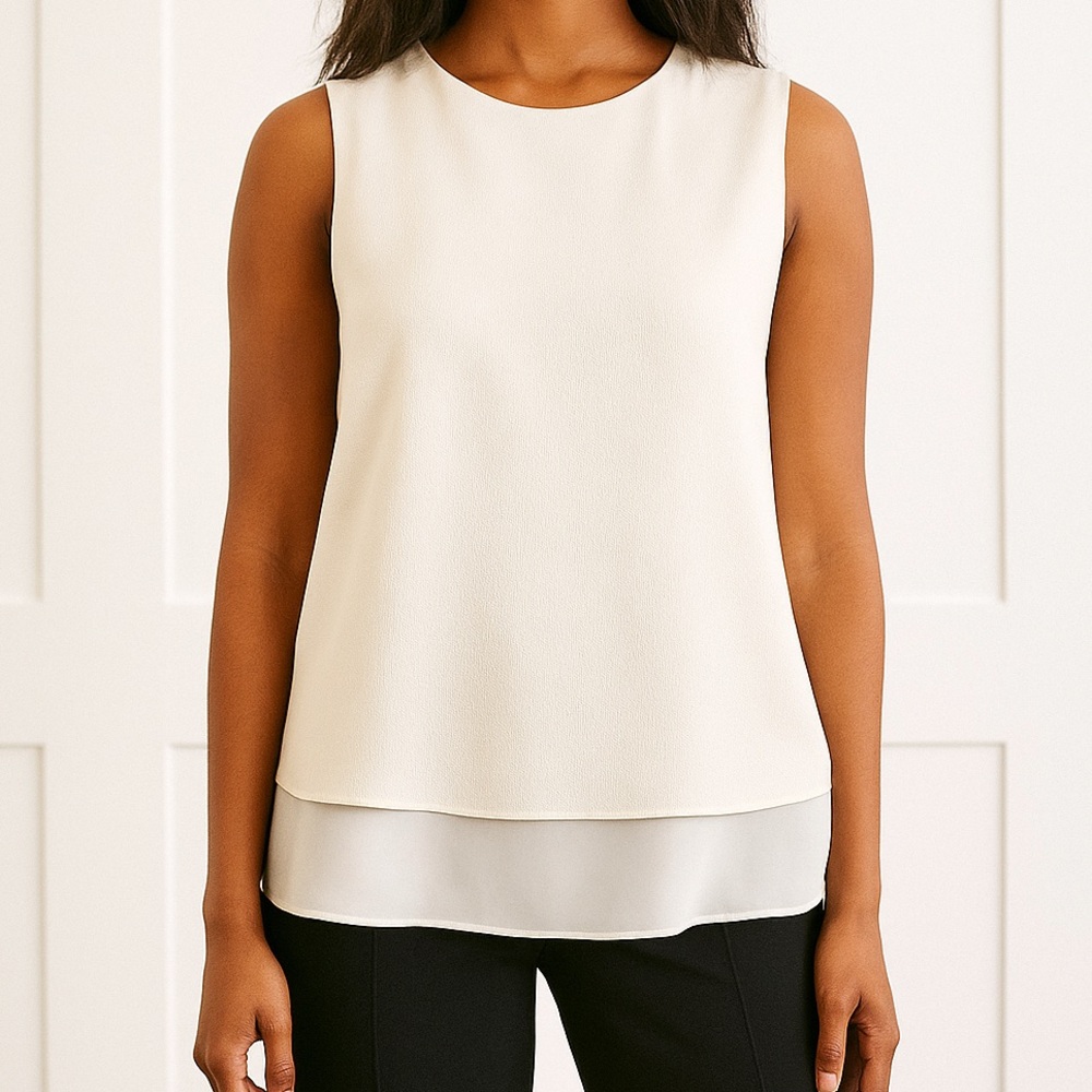 Cooper & Ella Layered Sheer Top - Picture 1 of 8